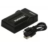 Duracell Digital Camera Battery Charger, USB, ładowarka do akumulatorów do aparatów, Panasonic CGA-S002E, CGA-S006, czarny, 5 V, 5 V