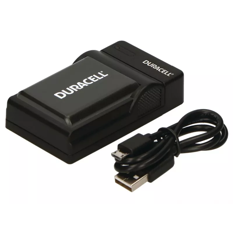 Ładowarka Duracell do akumulatora aparatu cyfrowego, USB, ładowarka wewnętrzna, Sony NP-F550, NP-FM500H, NP-FM50, czarna, 5 V, 5 V
