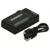 Ładowarka do akumulatora aparatu cyfrowego Duracell, USB, ładowarka wewnętrzna, czarna, 5 V, 5 V, 5 V