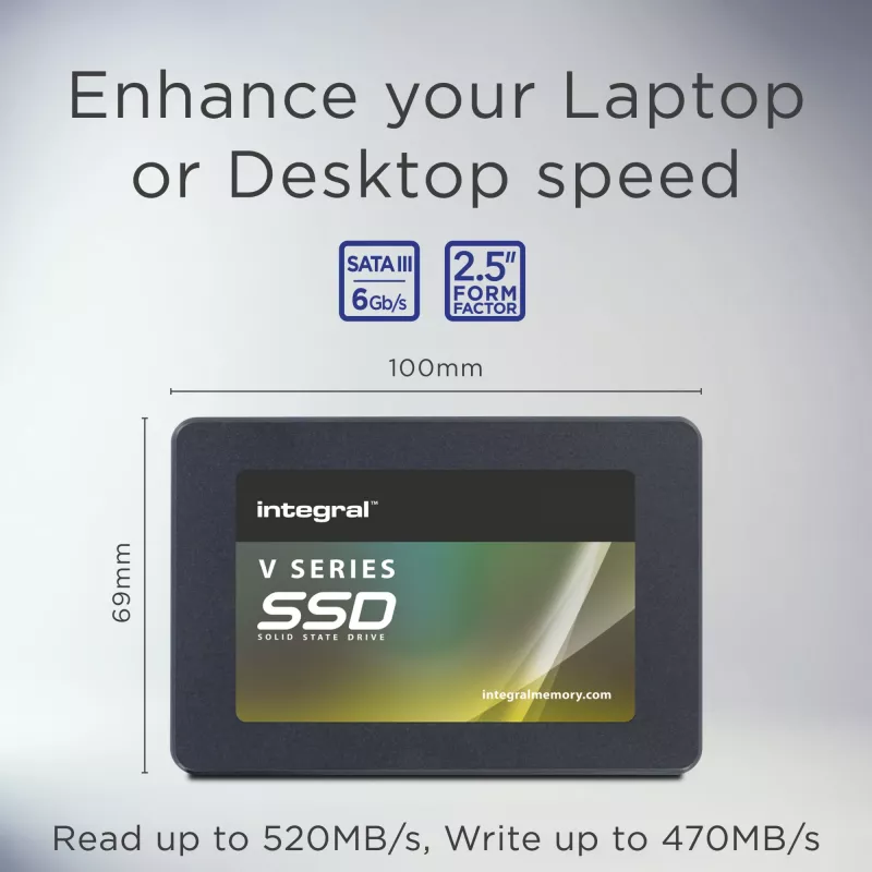 Integral 480GB SSD 2.5CAL SATA 3 R-520MB/s W-470MB/s TBW 150 V SERIES 2