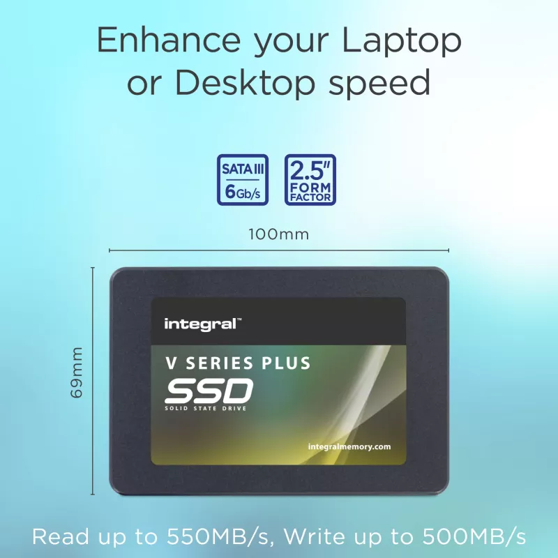 Integral 256GB SSD 2.5CAL SATA 3 R-550MB/s W-500MB/s TBW 75 V SERIES 2 PLUS