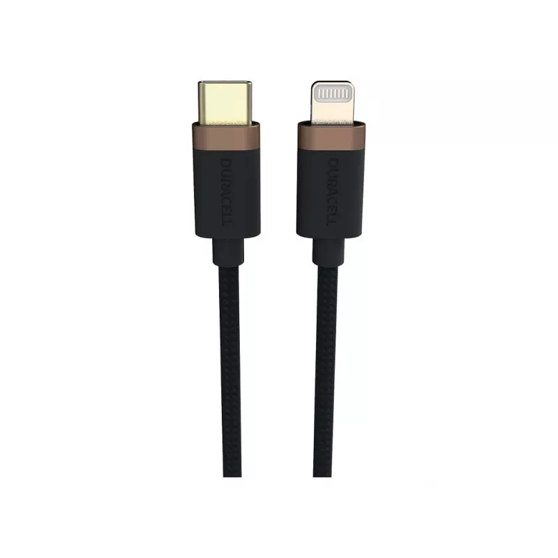 Duracell USB9012A kabel Lightning 1 m Czarny