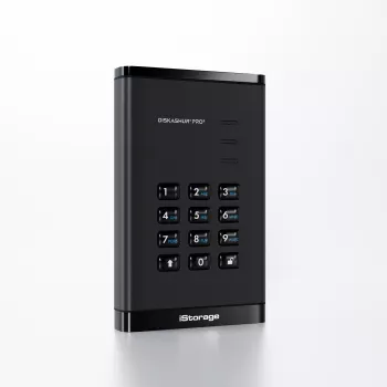 iStorage diskAshur PRO³ HDD 5TB | Bezpieczny przenośny dysk twardy | Zgodny z FIPS 140-3 Poziom 3 | Sprzętowe szyfrowanie AES-XTS 256-bitowe | Chroniony kodem PIN | Niezależny od systemu operacyjnego i platformy | Zgodny z RODO, TAA | Obrona przed atakami siłowymi | Odporny na kurz i wodę