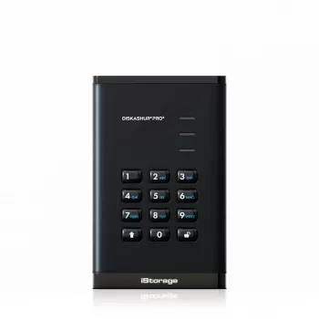 iStorage diskAshur PRO3 SSD 256-bit 2TB FIPS 140-3 Level 3, 2 TB, 2.5 inch, USB Type-A / USB Type-C, 3.2 Gen 1 (3.1 Gen 1), 448 MB/s, czarny