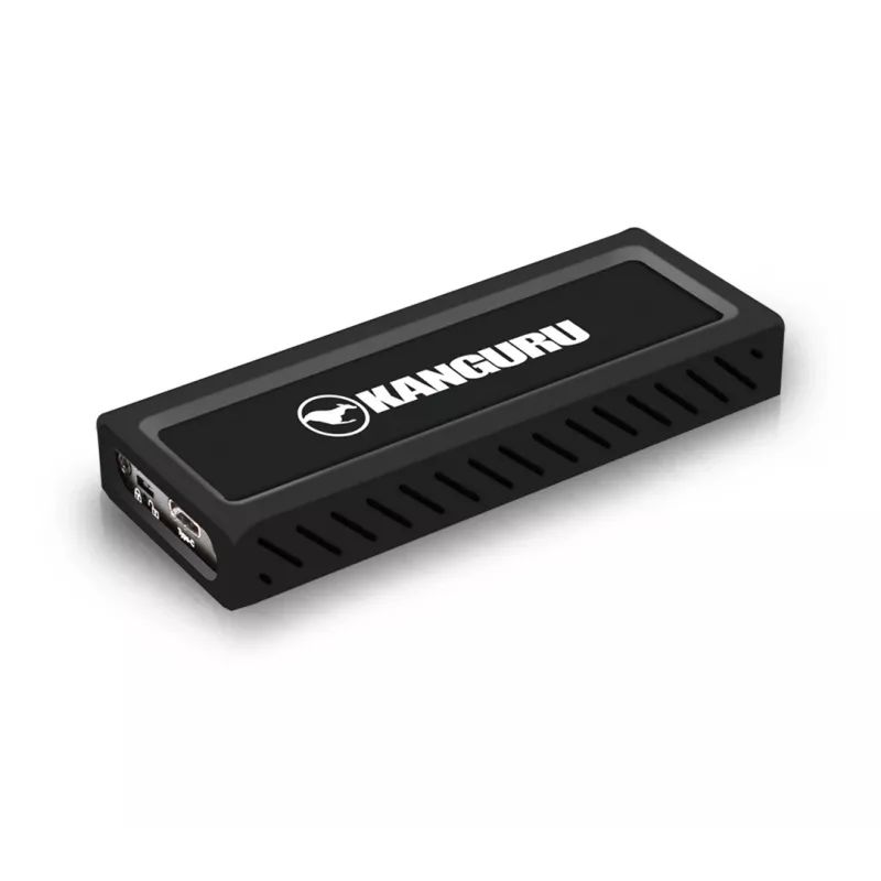 iStorage Kanguru UltraLock Superspeed+ USB-C M.2 NVMe Zewnętrzny dysk SSD 2 TB | Bezpieczny przenośny dysk półprzewodnikowy | Fizyczny przełącznik blokady zapisu | Bezpieczne oprogramowanie układowe | Zgodny z TAA