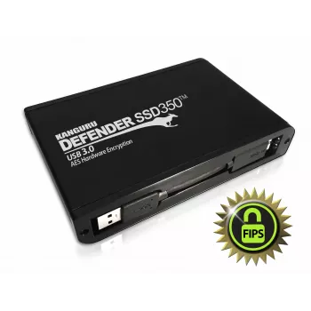 iStorage Kanguru Defender SSD350 2 TB| certyfikat FIPS 140-2 | sprzętowo szyfrowany dysk SSD | zewnętrzny 2,5 cala | SATA (SATA/600) | zgodność z TAA