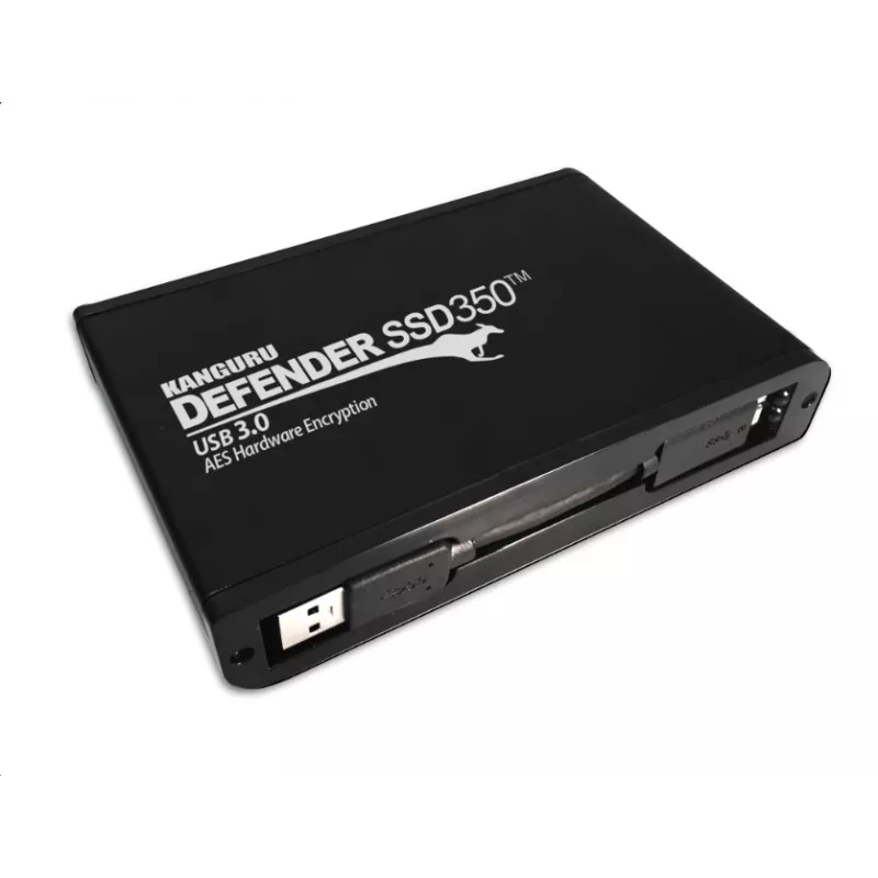 iStorage Kanguru Defender SSD350 2 TB| certyfikat FIPS 140-2 | sprzętowo szyfrowany dysk SSD | zewnętrzny 2,5 cala | SATA (SATA/600) | zgodność z TAA