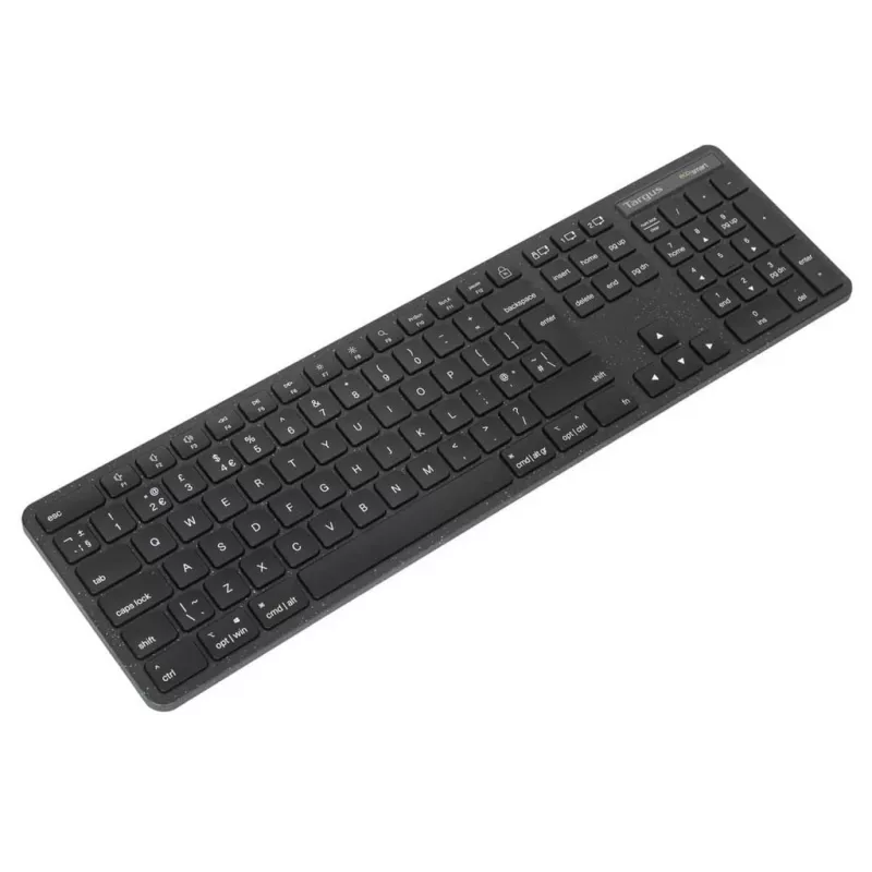 Targus EcoSmart AKB873FR klawiatura Uniwersalne RF Wireless + Bluetooth AZERTY Francuski Czarny