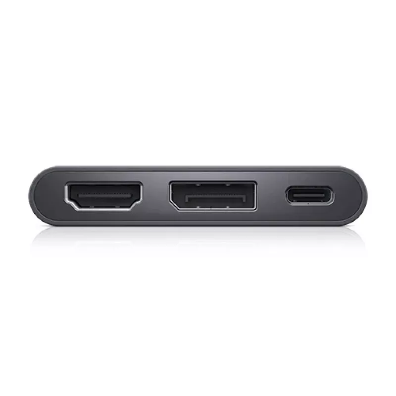 DELL Adapter USB-C na HDMI/DP z przelotowym zasilaniem, przewodowy, USB 3.2 Gen 2 (3.1 Gen 2) Type-C, czarny, 3840 x 2160 pikseli, Dell, 3840 x 2160 pikseli
