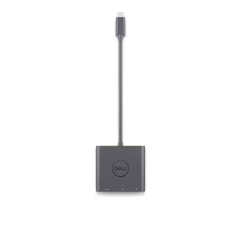 DELL Adapter USB-C na HDMI/DP z przelotowym zasilaniem, przewodowy, USB 3.2 Gen 2 (3.1 Gen 2) Type-C, czarny, 3840 x 2160 pikseli, Dell, 3840 x 2160 pikseli