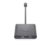 DELL Adapter USB-C na HDMI/DP z przelotowym zasilaniem, przewodowy, USB 3.2 Gen 2 (3.1 Gen 2) Type-C, czarny, 3840 x 2160 pikseli, Dell, 3840 x 2160 pikseli