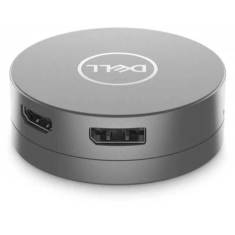 Adapter wieloportowy DELL 6-w-1 USB-C - DA305, przewodowy, USB 3.2 Gen 2 (3.1 Gen 2) Type-C, 10,100,1000 Mbit/s, srebrny, 3840 x 2160 pikseli, Dell