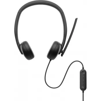 DELL Pro Wired Headset - WH3024, przewodowy, rozmowy/muzyka, 20–20000 Hz, 110 g, zestaw słuchawkowy, czarny