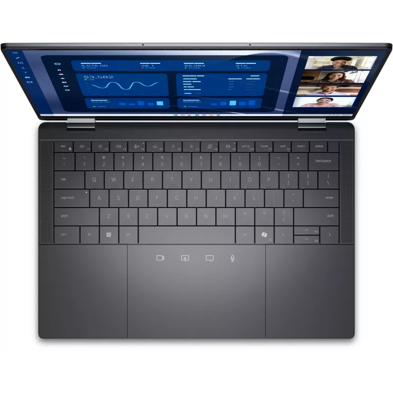 DELL Latitude 9450 2-in-1 Intel Core Ultra 7 165U Hybrydowy (2-w-1) 35,6 cm (14 cali) Ekran dotykowy Quad HD+ 16 GB LPDDR5x-SDRAM 512 GB SSD Wi-Fi 7 (802.11be) Windows 11 Pro Belgian szary
