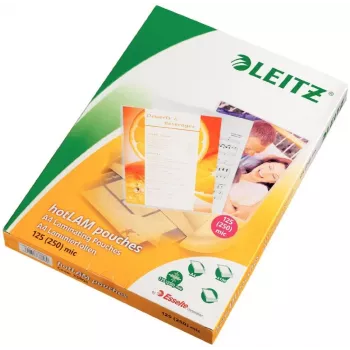 Leitz iLAM Premium błyszczące folie do laminowania A4, 125 mikronów, opakowanie 100 szt.