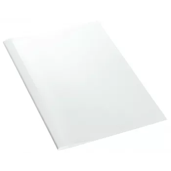 Okładki do bindowania termicznego Leitz Standard 1,5 mm, A4, karton, PCV, przezroczysty, biały, 15 arkuszy, 240 g/m², 80 g/m²
