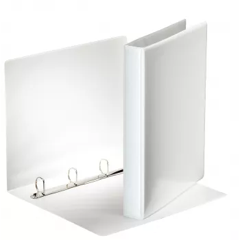 Esselte Panorama Binder FSC® A4 4DR/25 mm, A4, pierścienie D, tworzywo sztuczne, biały, 240 arkuszy, 2,5 cm