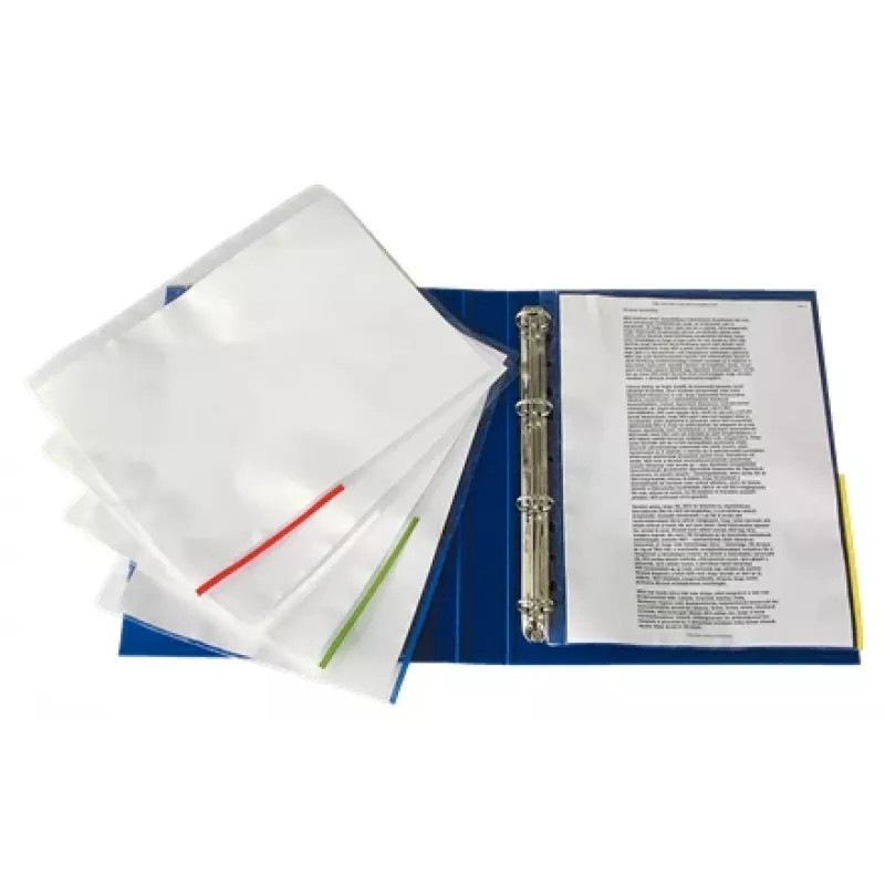 Esselte Pocket 105my Coloured Edge A4, A4, czerwony, polipropylen (PP), portret, 0.105 mm, 234 mm