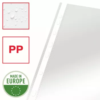 Esselte Pocket Heavy Duty 105my A4, 210 x 297 mm (A4), przezroczysta, Polipropylen (PP), od góry, 0,105 mm, 230 mm