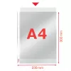 Esselte Pocket 75my A4, 210 x 297 mm (A4), Transparent, Polipropylen (PP), Pionowo, Góra, 0,075 mm