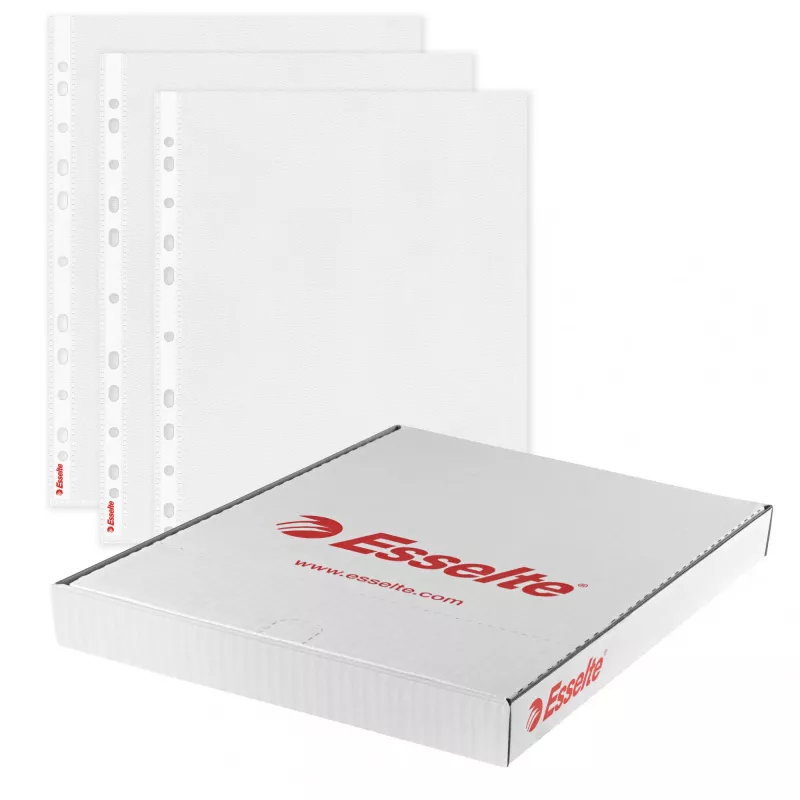 Esselte Premium Pocket A4 Opened Top and Left, 30% pre-consumer recycled plastic
