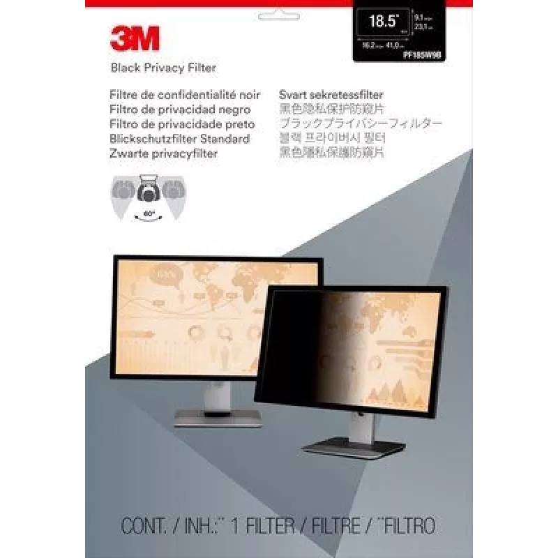 3M PF185W9B filtr prywatyzujący do monitora 47 cm (18,5 cala) Monitor Bezramkowy filtr prywatyzujący