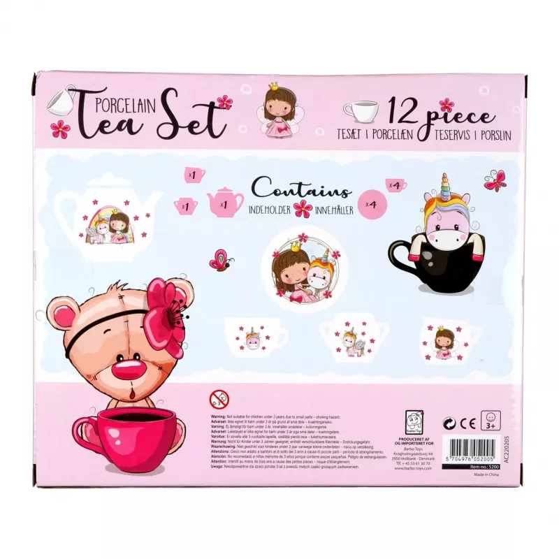 Barbo Toys Lillie i Ellie, Zestaw naczyń do zabawy, 3 lat(a), Różowy