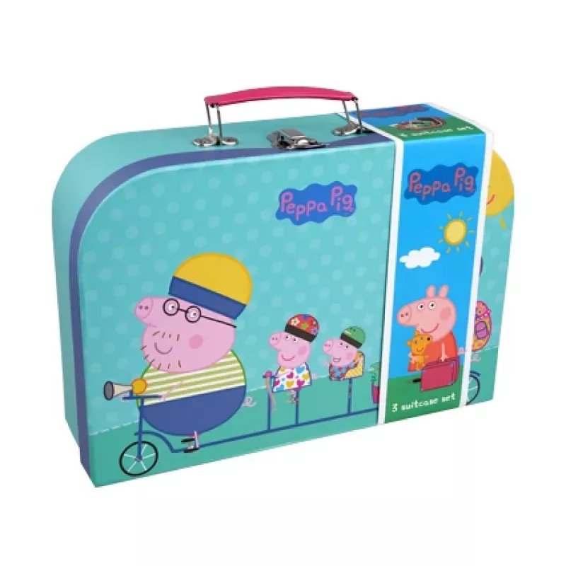 Barbo Toys Peppa Pig Walizki zestaw 3 szt. mix wzorów Wielokolorowy Chłopiec/Dziewczynka Torba beczułka