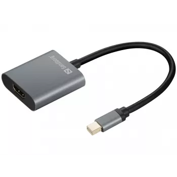 Sandberg Adapter MiniDP1.4>HDMI2.0 4K60, Mini DisplayPort, HDMI Type A (Standard), Męski, Żeński, 3840 x 2160 pikseli, 6 Gbit/s