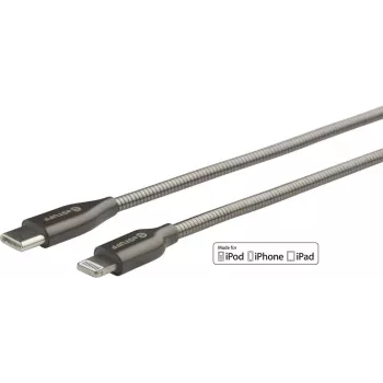 eSTUFF ES602160 kabel Lightning 1 m stal nierdzewna