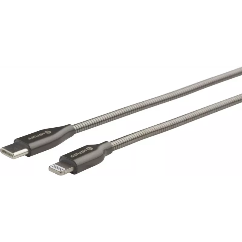 eSTUFF ES602160 kabel Lightning 1 m stal nierdzewna