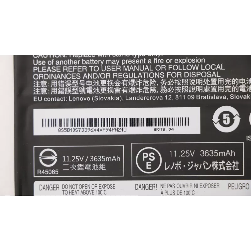 Bateria Lenovo 42 Wh litowo-jonowa 5B10S73396 — wewnętrzna, do laptopa, pojemność 42 Wh