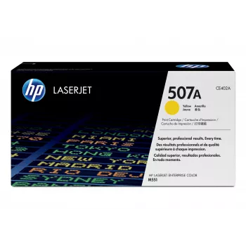 HP 507A żółty Oryginalny LaserJet kaseta z tonerem, 6000 stron, żółty, 1 szt.