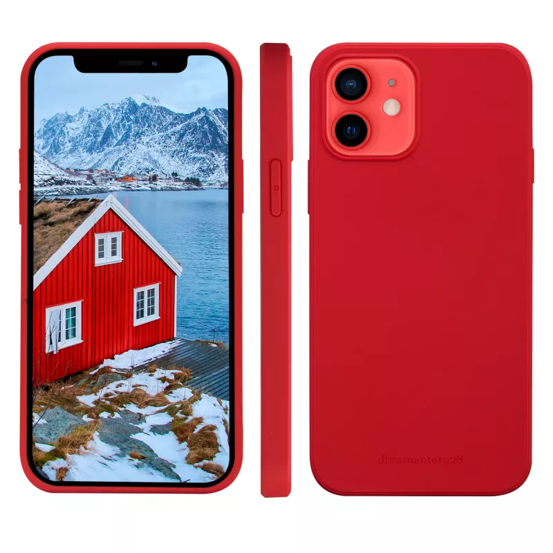 Etui skórzane dbramante1928 Greenland do iPhone 12 mini — czerwone, pasuje do 5,4 cala