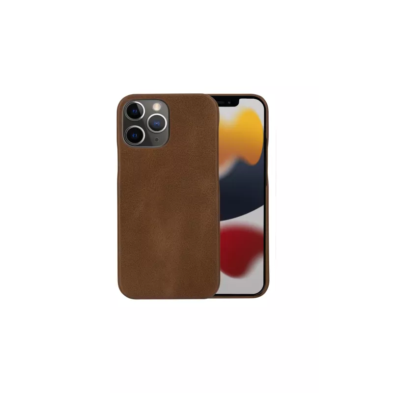 Etui portfelowe dbramante1928 Lynge do iPhone 13 Pro Max — Tan, 3 kieszenie na karty, ekran 6,7 cala