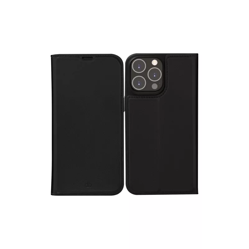 Etui typu folio dbramante1928 Oslo dla iPhone 14 Pro Max — Czarny, 3 kieszenie na karty, podstawka biurkowa, pasuje do 6,7 cala