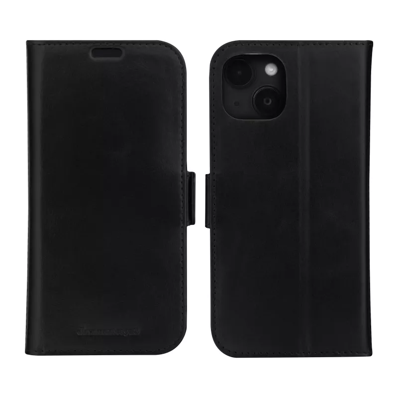 Etui folio dbramante1928 Copenhagen do iPhone 15 Plus — czarne, 3 kieszenie na karty