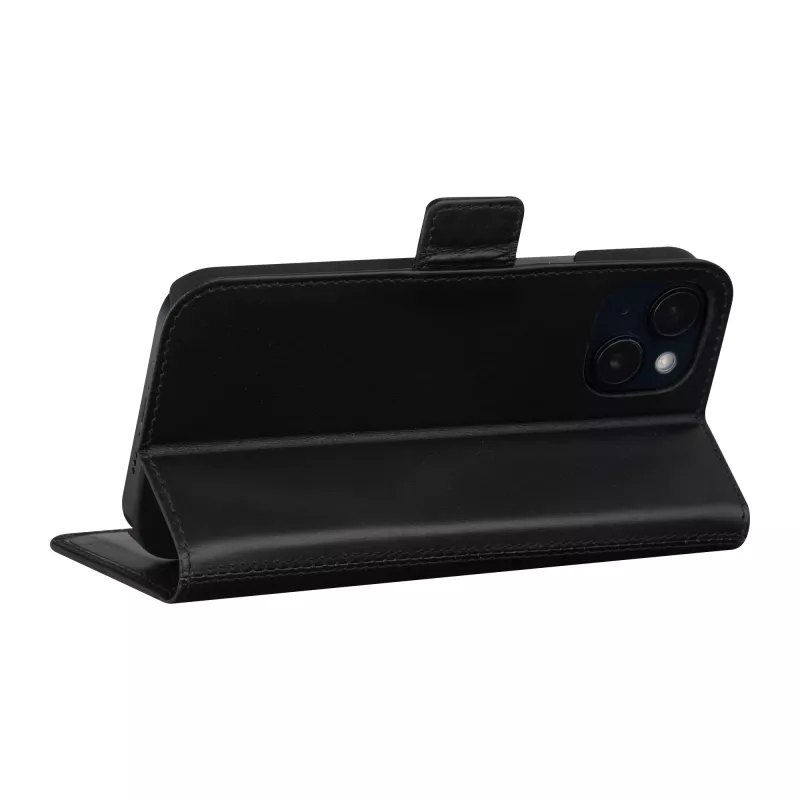 Etui folio dbramante1928 Copenhagen do iPhone 15 Plus — czarne, 3 kieszenie na karty