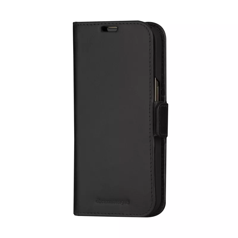 Etui folio dbramante1928 Copenhagen do iPhone 15 Plus — czarne, 3 kieszenie na karty