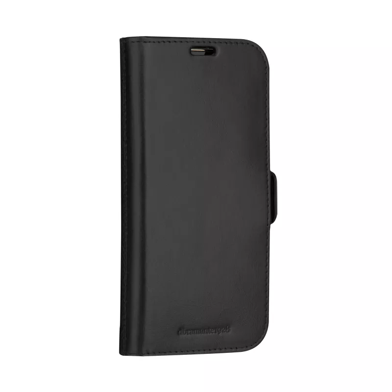Etui folio dbramante1928 Copenhagen do iPhone 15 Plus — czarne, 3 kieszenie na karty
