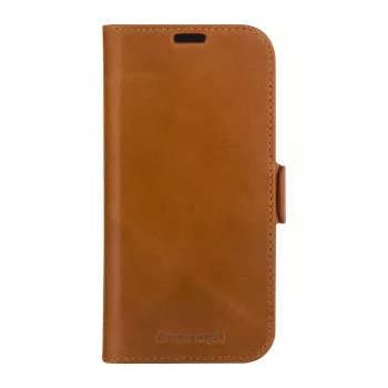 Etui folio dbramante1928 Copenhagen do iPhone 15 Pro — brązowe, 3 kieszenie na karty, monochromatyczny brąz