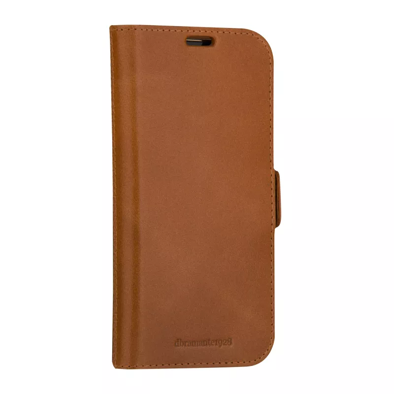 Etui folio dbramante1928 Copenhagen do iPhone 15 Pro — brązowe, 3 kieszenie na karty, monochromatyczny brąz