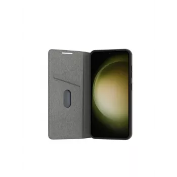 Etui na telefon dbramante1928 Bergen dla Samsung Galaxy S24, skóra i plastik z recyklingu, pasuje do ekranu 6,2 cala, czarne