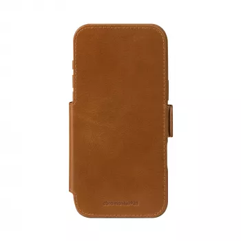 Etui portfelowe dbramante1928 Copenhagen do iPhone 17 Pro Max — Tan, 3 kieszenie na karty, podstawka biurkowa