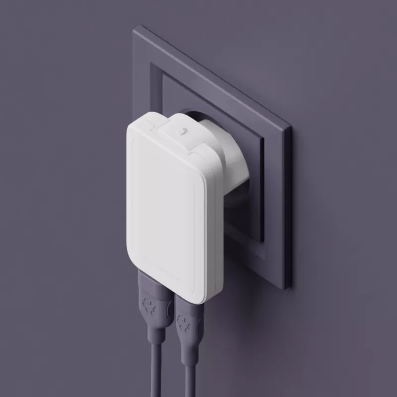 d bramante dbramante1928 Pro EU/US cienki Charger — USB-C 20W + USB-A 18W, biały, AC wewnętrzna