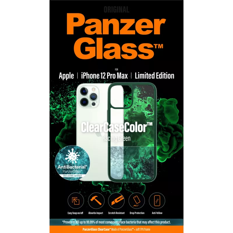 PanzerGlass ® ClearCaseColor™ iPhone 12 Pro Max - Racing zielony edycja limitowana