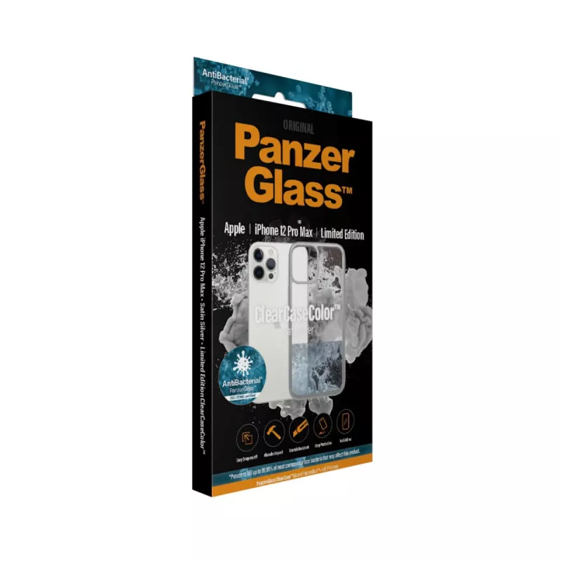 PanzerGlass ® ClearCaseColor™ iPhone 12 Pro Max - Satin srebrny Limited Edition