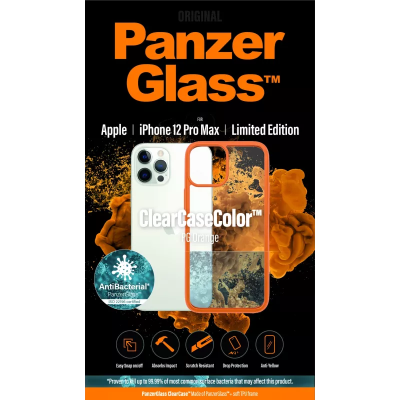 PanzerGlass ® ClearCaseColor™ iPhone 12 Pro Max - ® pomarańczowy Limited Edition