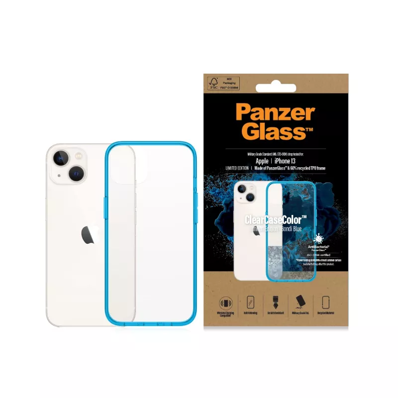 ClearCaseColor Etui PanzerGlass Apple iPhone 13 Bondie niebieski