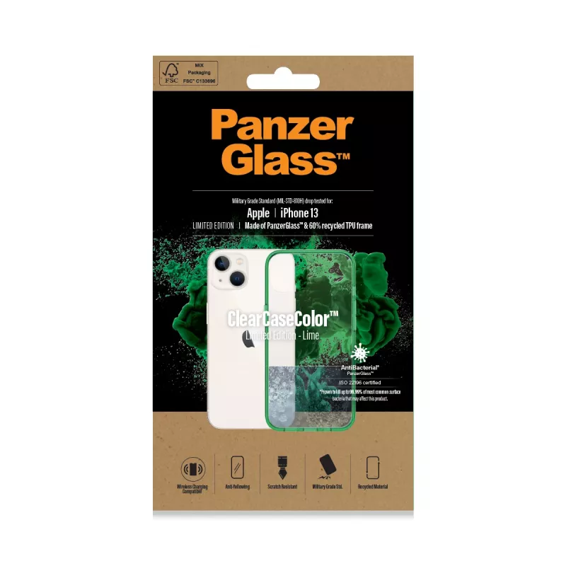 ClearCaseColor Case PanzerGlass Apple iPhone 13 Lime 0334